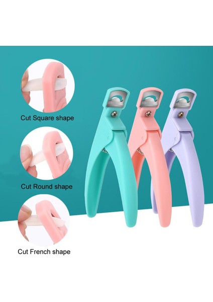 Profesyonel Tırnak Sanat Makası Özel Tip U Kelime Yanlış Ipuçları Kenar Kesiciler Manikür Renkli Plastik Tırnak Sanat Araçları (Yurt Dışından)