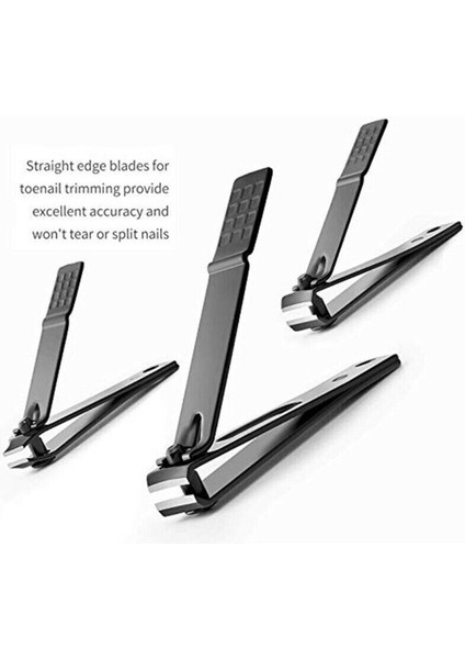Siyah Paslanmaz Çelik Tırnak Makası 3 Stil Tırnak Kesme Makinesi Profesyonel Tırnak Giyotin Yüksek Kaliteli Ayak Tırnak Makası Tırnak Aracı (Yurt Dışından)