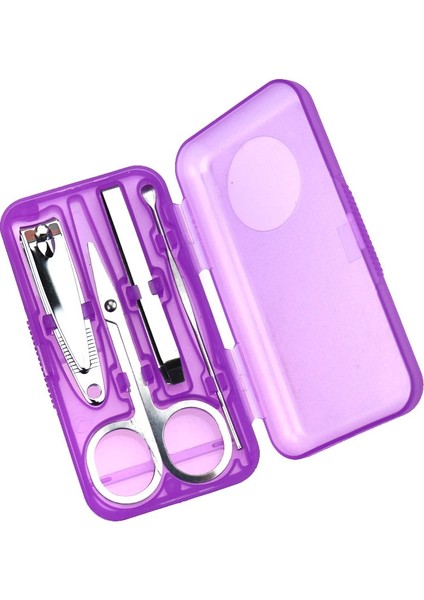 Profesyonel Paslanmaz Çelik Tırnak Makası Seti 4 Parça Plastik Şeffaf Makas Kutu Seti Düzeltici Bakım Manikür Makinesi Tırnak Aracı Kiti (Yurt Dışından) modelleri