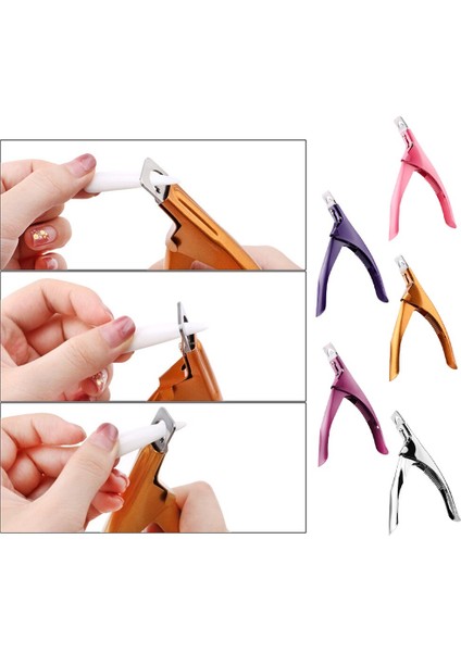 Renk Paslanmaz Çelik Kafa Tırnak Makası Akrilik Jel Fransız Yanlış Nail Ipuçları Kesici Clipper Kız Tırnak Bakımı Araçları (Yurt Dışından) modelleri