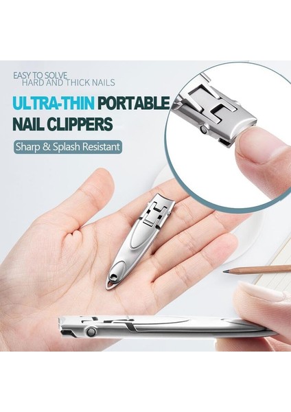 2022 Ultra-Ince Taşınabilir Sıçramaya Dayanıklı Tırnak Makası Tırnak Makası Ayak Tırnağı Parlatma Manikür Makas Pense Pedikür Aracı (Yurt Dışından) fiyatları