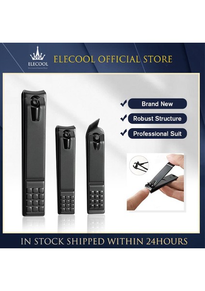 Siyah Paslanmaz Çelik Tırnak Makası Kesici Profesyonel Manikür Giyotin Yüksek Kaliteli Ayak Tırnak Makası Bıçak Tslm1 (Yurt Dışından)