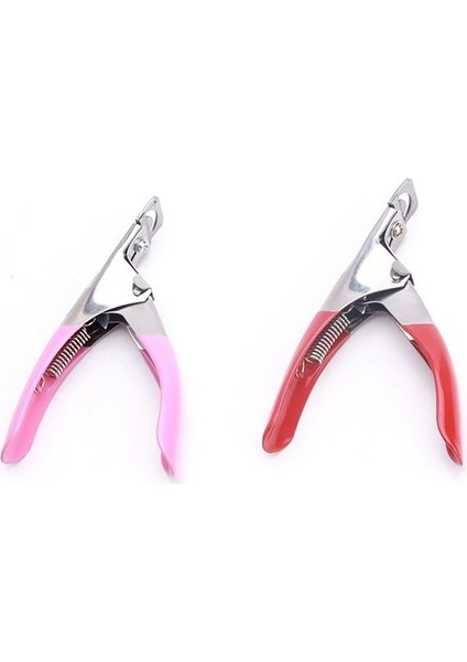 Tırnak Makası U Şeklinde Paslanmaz Çelik Makas Ipuçları Makas Giyotin Kırmızı Pembe Shapemake Manikür Araçları Tırnak Makası Kesici (Yurt Dışından)