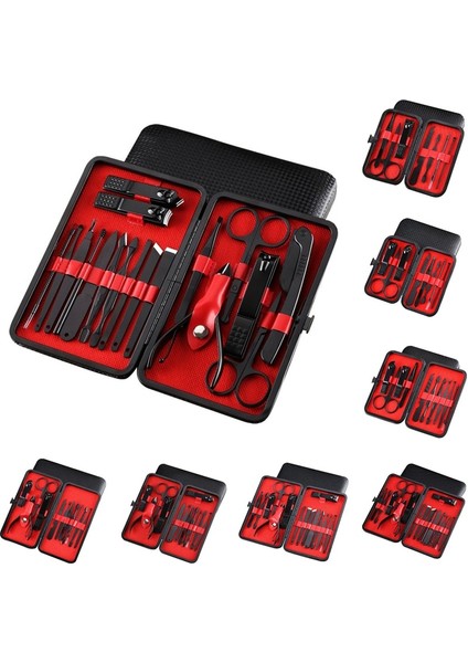 Dayanıklı Manikür Seti 18 In 1 Tırnak Makası Seti Paslanmaz Çelik Tırnak Kesici Taşınabilir Pedikür Seti Erkek Kadın Tırnak Bakım Aracı (Yurt Dışından)