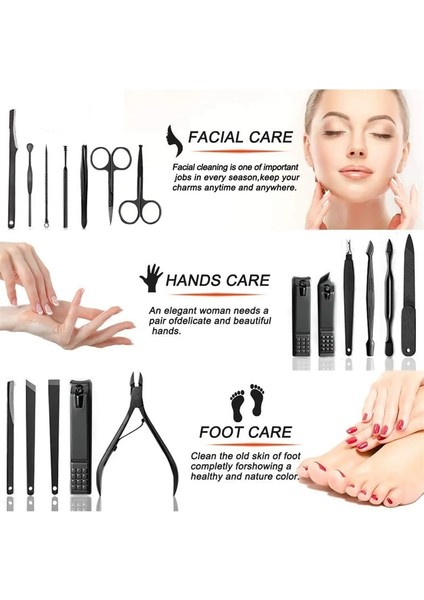 Dayanıklı Manikür Seti 18 In 1 Tırnak Makası Seti Paslanmaz Çelik Tırnak Kesici Taşınabilir Pedikür Seti Erkek Kadın Tırnak Bakım Aracı (Yurt Dışından) fiyatları