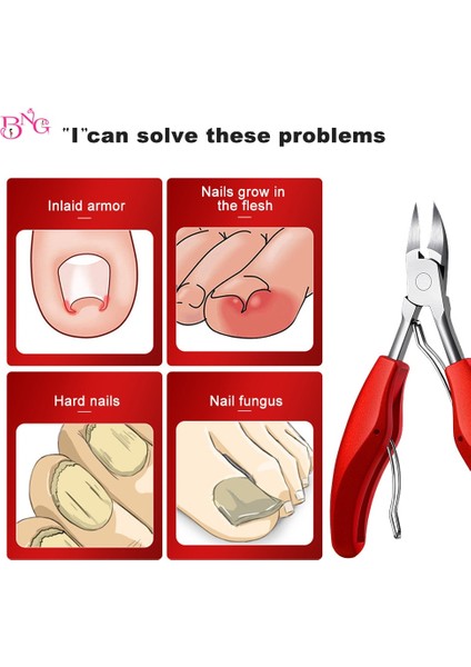 Bng Ayak Tırnak Makası Tırnak Düzeltme Kalın Çivi Batık Ayak Tırnaklarını Pense Kesiciler Ölü Cilt Kir Sökücü Pedikür Bakım Aracı (Yurt Dışından) fiyatları