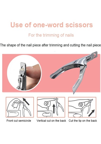 Profesyonel Tırnak Sanat Makası Özel Tip U Kelime Yanlış Ipuçları Kenar Kesiciler Manikür Renkli Paslanmaz Çelik Tırnak Sanat Araçları (Yurt Dışından) fırsatları