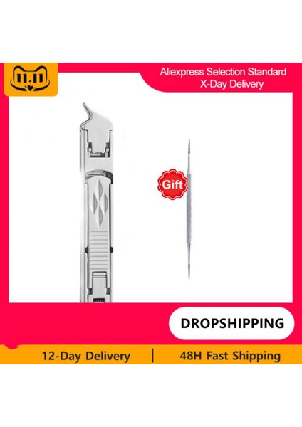 Tırnak Makası Seti Yüksek Kaliteli Katlanır Çift Kafa Çift Amaçlı Kesici Makası Giyotin Bıçak Tırnak Törpüsü Manikür Pedikür Aracı (Yurt Dışından)