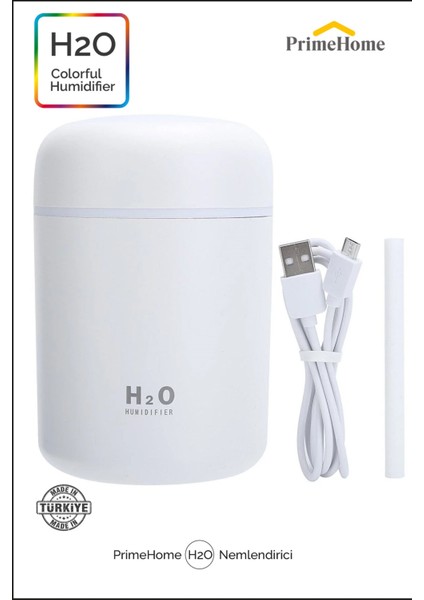 H2o 300 ml Ultrasonik Hava Nemlendirici Ve Aroma Difüzörü H2o Yerli Üretim