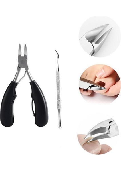 Profesyonel Ayak Tırnak Makası Kesiciler El Ayak Tırnak Düzelticiler Paslanmaz Çelik Ağır Manikür Araçları Erkek Kadın Tslm1 (Yurt Dışından)