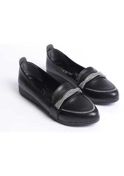 Kadın Sansa Siyah Taş Detaylı Günlük Babet fırsatları