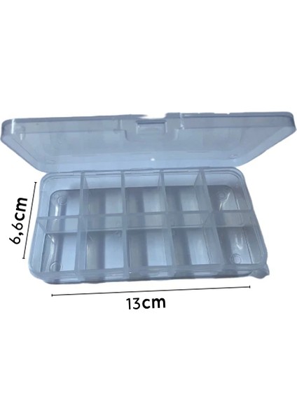 Leonars Organizer Kutu 10 Bölmeli (13CM*6,6CM) Boncuk Takı
