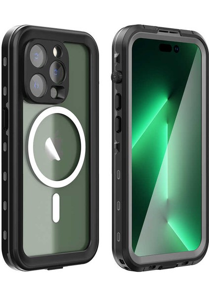 iPhone 14 Pro Kılıf Su ve Toz Geçirmez 360° Tam Koruma Shockproof Kapak