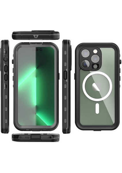 iPhone 14 Pro Kılıf Su ve Toz Geçirmez 360° Tam Koruma Shockproof Kapak