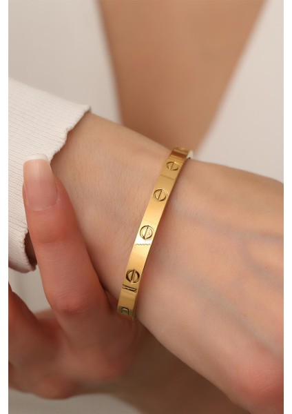 Marka Gold Çelik Kelepçe Bileklik