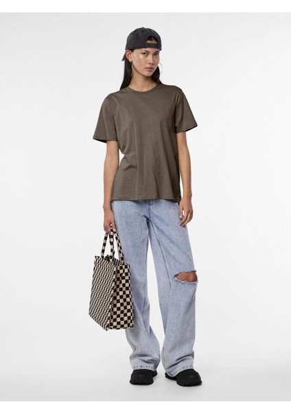 Pieces 17140802 0 Yaka Kadin Body - Kahverengi