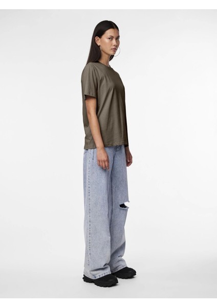 Pieces 17140802 0 Yaka Kadin Body - Kahverengi