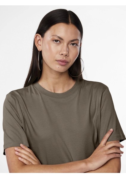 Pieces 17140802 0 Yaka Kadin Body - Kahverengi