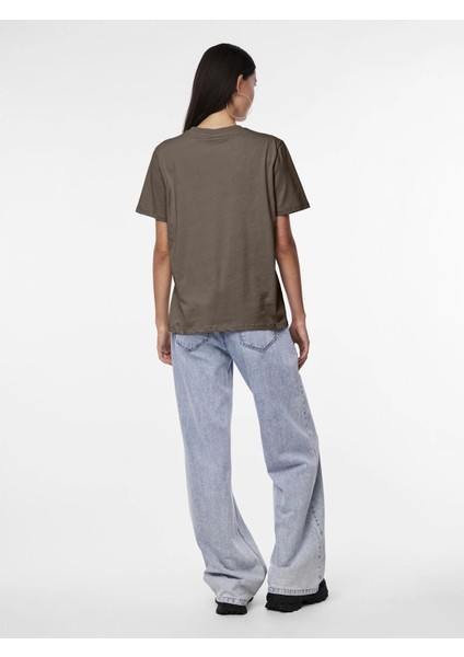 Pieces 17140802 0 Yaka Kadin Body - Kahverengi