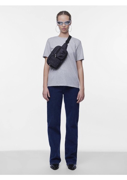 Pieces 17140802 0 Yaka Kadin Body - Gri modelleri