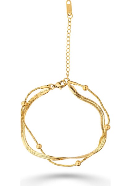 Italyan ve Dorika Gold Çelik Bileklik