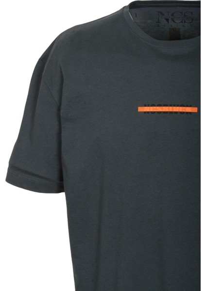 Erkek Oversize Tişört Antrasit Sırt Baskılı Bisiklet Yaka Pamuk Slim Fit Baskılı T-Shirt Ncs Jeans 1190 fırsatları