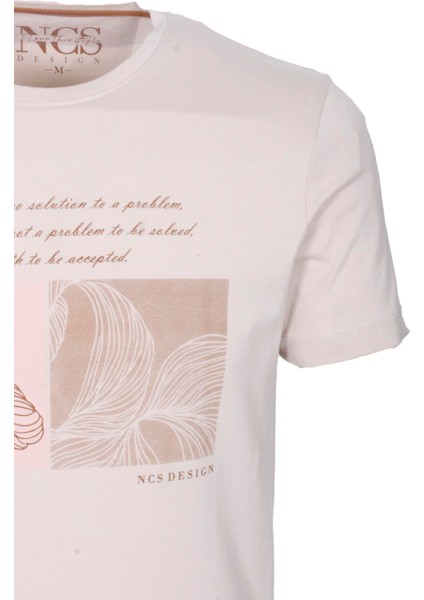 Erkek Polo Yaka Tişört Bej Slim Fit Ribanalı Pamuk Desenli T-Shirt Ncs Jeans 1208 fiyatları