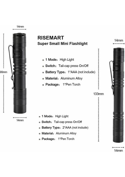 D5 LED El Feneri Kalem Işık Mini Taşınabilir 1000 Lümen 1 Anahtar Modu Diş Hekimi ve Kamp Yürüyüş Için LED El Feneri (Yurt Dışından)
