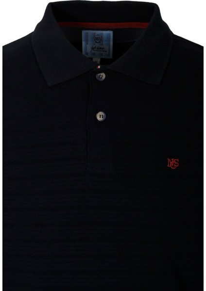 Erkek Polo Yaka Tişört Lacivert Dokulu Pamuk Slim Fit Ribanalı Kol T-Shirt Ncs Jeans 1152 fiyatları