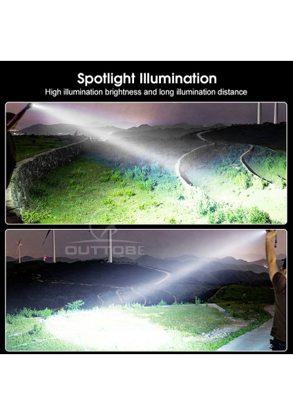 Outtobe Anahtarlık Işığı Ultra Küçük Mini Çok Fonksiyonlu El Feneri Taşınabilir Su Geçirmez El Feneri USB Şarjı Ultra Hafif Güçlü Işık Dış Mekan Uyarı Işığı Acil Durum Lambası 7 Modu (Yurt Dışından) indirimleri