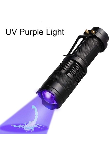 LED Uv 395NM El Feneri Torch Işık Ultra Viole Işık Mor Işık Uv Lamba Aa Pil Marker Checker Algılama (Yurt Dışından) fiyatları
