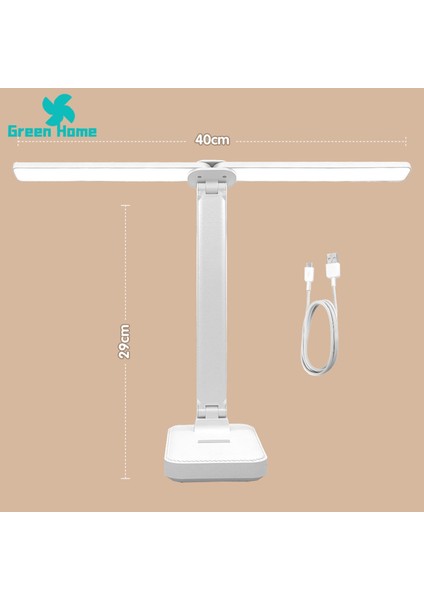 Yeşil Ev Masaüstü Işık Parlaklığı Ayarlanabilir Yurt Yatak Odası USB Şarj LED Okuma Lambası (Yurt Dışından) fiyatları