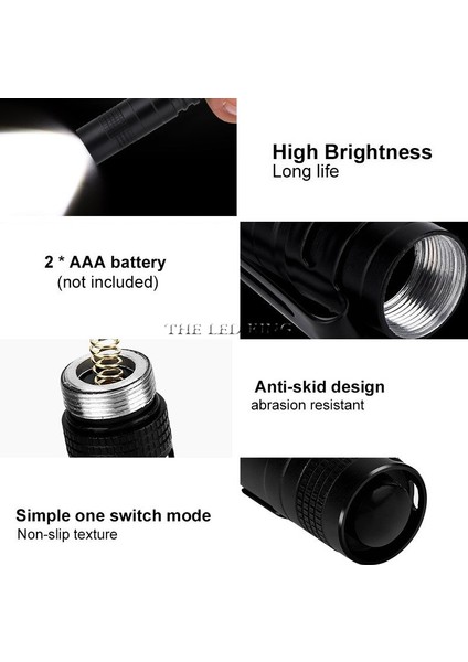 Mini LED El Feneri 2000LM Q5 LED El Feneri Torch Aaa Ayarlanabilir Yakınlaştırma Odak Torch Lambası Penlight Su Geçirmez Açık Hava Sıcak (Yurt Dışından)