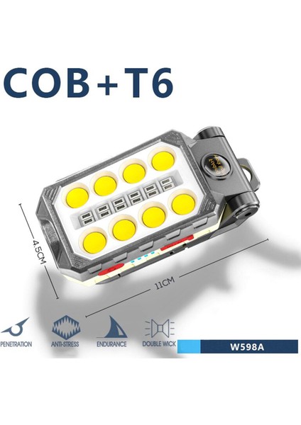 USB Şarj Edilebilir Çalışma Işığı Taşınabilir LED El Feneri Ayarlanabilir Su Geçirmez Kamp Feneri Mıknatıs 20W/30W Yüksek Güçlü Lamba (Yurt Dışından)