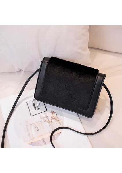 Deri Peluş Crossbody Çanta Moda Dayanıklı Omuz Messenger Çanta Bayan Çanta (Yurt Dışından) fırsatları
