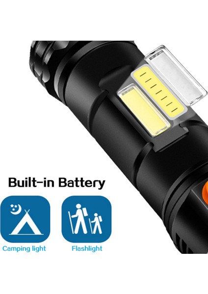 Vimite USB Güneş Şarj Edilebilir El Feneri Güçlü Işık Vurgulamak Taktik El Fenerleri Torch Açık Taşınabilir Aydınlatma LED Kamp Işık (Yurt Dışından)