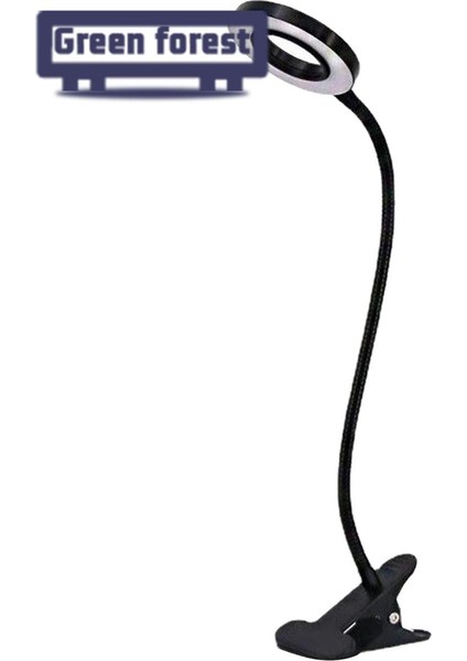 Yeşil Orman Masa Lambası LED Masa Lambası Üzerinde Enerji Tasarrufu Klip Selfie Dolgu Işığı (Yurt Dışından)