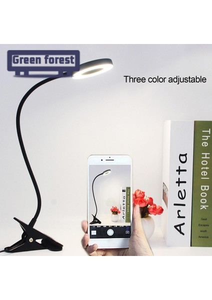 Yeşil Orman Masa Lambası LED Masa Lambası Üzerinde Enerji Tasarrufu Klip Selfie Dolgu Işığı (Yurt Dışından) modelleri