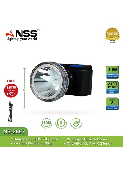 [rongcai] Far USB Şarjı 20WATT 2400MAH LED Süper Kapasiteli Nss NS-2897 (Yurt Dışından)