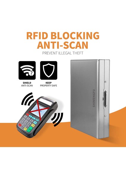Paslanmaz Çelik Kredi Kartı Tutucu Erkekler Ince Anti Rfid Seyahat Kimlik Kartı Sahibi Banka Kartı Kutusu Kadın Cüzdan Metal Kasa Porte Carte (Yurt Dışından) modelleri