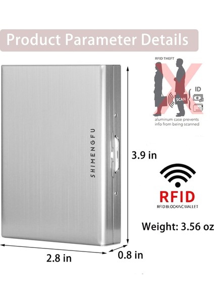 Paslanmaz Çelik Kredi Kartı Tutucu Erkekler Ince Anti Rfid Seyahat Kimlik Kartı Sahibi Banka Kartı Kutusu Kadın Cüzdan Metal Kasa Porte Carte (Yurt Dışından) fırsatları