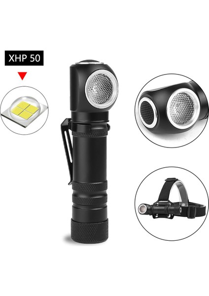 XHP50 LED El Feneri Manyetik Şarjlı P50 Far Orch Dahili Pil Çok Amaçlı Aydınlatma (Yurt Dışından)