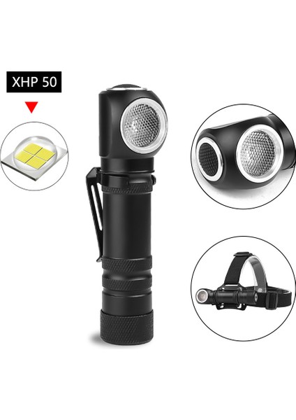 XHP50 LED El Feneri Manyetik Şarjlı P50 Far Orch Dahili Pil Çok Amaçlı Aydınlatma (Yurt Dışından)