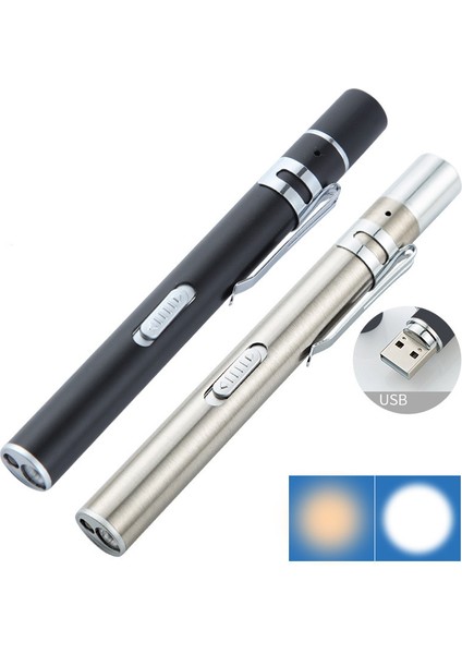 Lumiparty Taşınabilir Çift Işık Kaynağı LED Paslanmaz Çelik Tıbbi Hemşirelik Penlight Tıp Öğrencileri Doktorlar Için El Feneri (Yurt Dışından) fiyatları