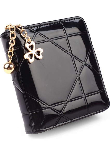 Yeni Bozuk Para Cüzdanı Kısa 3 Katlanır Küçük Cüzdan Kadın Kredi Kartı Tutucu Kılıf Bayan Patent Deri Kılıf Para Çantası Carteras Para Mujer (Yurt Dışından) fiyatları