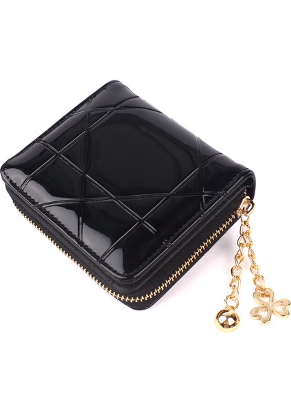 Yeni Bozuk Para Cüzdanı Kısa 3 Katlanır Küçük Cüzdan Kadın Kredi Kartı Tutucu Kılıf Bayan Patent Deri Kılıf Para Çantası Carteras Para Mujer (Yurt Dışından) fırsatları