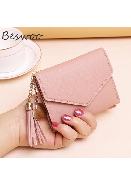 2021 Kadın Cüzdan Kısa Püskül Kolye Cüzdan Madeni Para Çantaları Debriyaj Para Çantası Sevimli Kadın Cüzdan El Kimlik Kartı Sahipleri Debriyaj (Yurt Dışından)