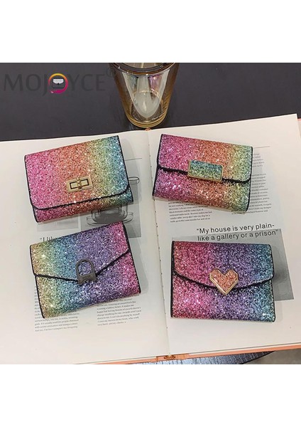 Moda Payetler Glitter Cüzdan Kısa Bozuk Para Cüzdanı Cüzdan Kadın Kart Sahipleri Kadın Doğum Günü Partisi Mevcut (Yurt Dışından)