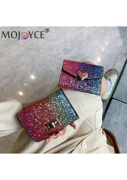 Moda Payetler Glitter Cüzdan Kısa Bozuk Para Cüzdanı Cüzdan Kadın Kart Sahipleri Kadın Doğum Günü Partisi Mevcut (Yurt Dışından)