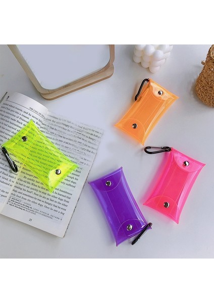 Şeffaf Pvc Çanta Anahtar Cüzdan Kılıf Zincir Halkalı Kese Kart Tutucu Anahtarlık Kadın Para Çantası Mini Ruj Saklama Çantası Bozuk Para Cüzdanı (Yurt Dışından) fiyatları